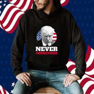 MEGA 47 Trump Mug Shot Never Surrender T-Shirt