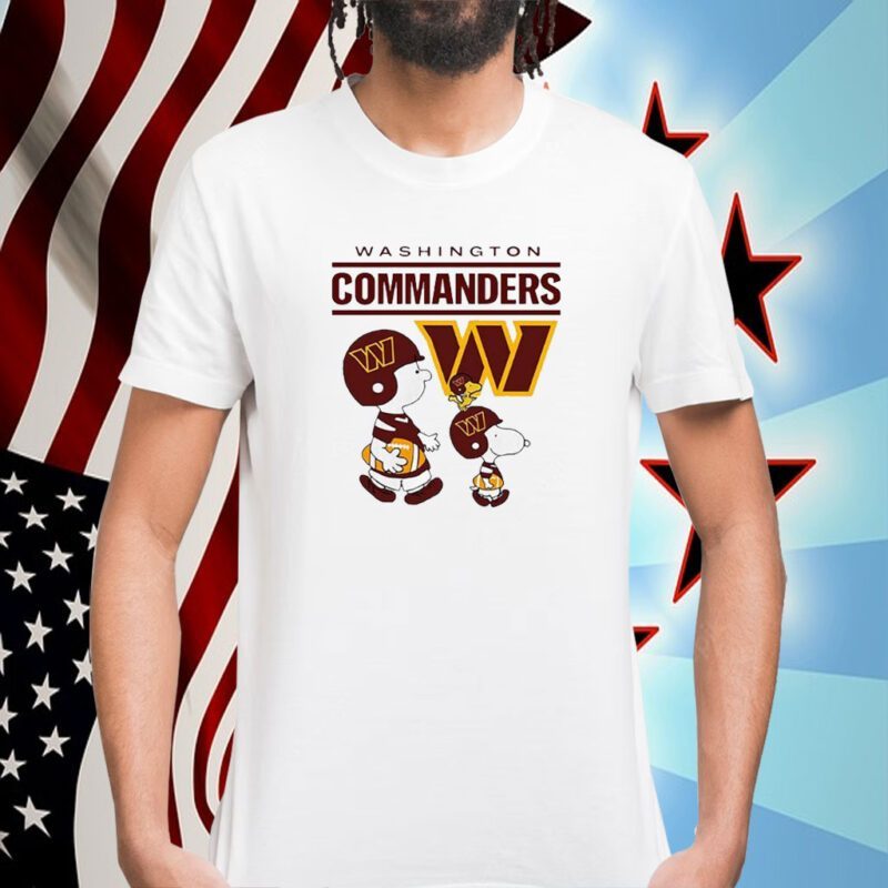 Washington Commanders Snoopy Charlie Brown TShirt