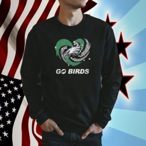Philadelphia Eagles Go Birds Diamond Heart TShirt