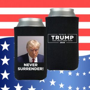 Donald Trump Never Surrender Beverage Cooler Black