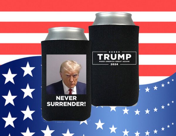 Donald Trump Never Surrender Beverage Cooler Black
