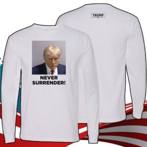 Donald Trump 2024 Never Surrender Coffee Black Mug