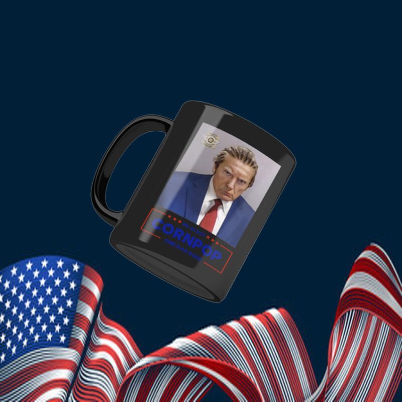 Trump Mugshot Re-Elect Cornpop One Bad Dude Shirts