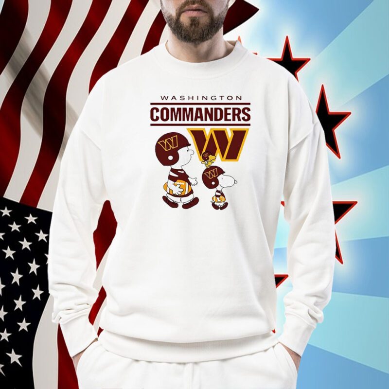 Washington Commanders Snoopy Charlie Brown TShirt