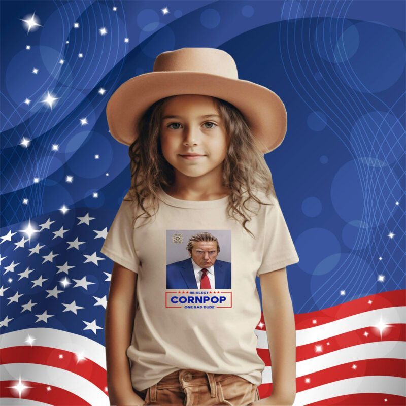 Trump Mugshot Re-Elect Cornpop One Bad Dude Unisex Triblend Shirt