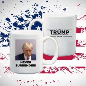 MAGA 47 Trump Never Surrender Mug