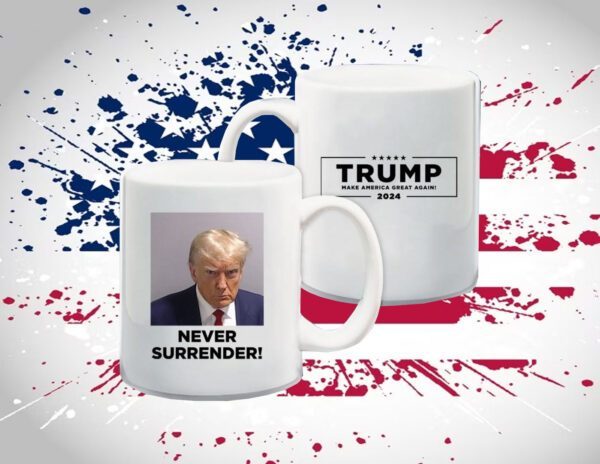 MAGA 47 Trump Never Surrender Mug