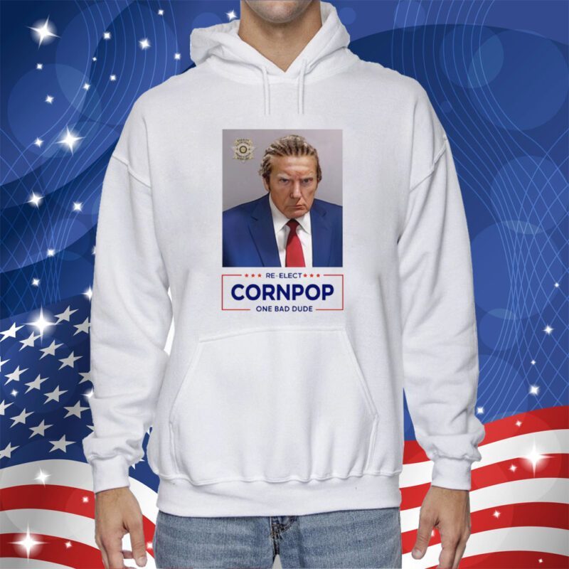 Trump Mugshot Re-Elect Cornpop One Bad Dude Unisex Triblend Shirt