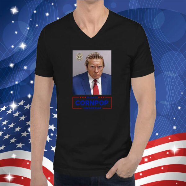 Trump Mugshot Re-Elect Cornpop One Bad Dude Unisex Triblend Shirt