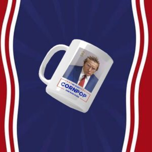 Trump Mugshot Re-Elect Cornpop One Bad Dude Women Flowy Cropped Shirt