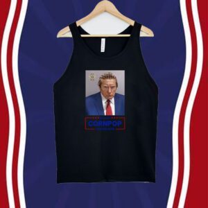 Trump Mugshot Re-Elect Cornpop One Bad Dude Women Flowy Cropped Shirt