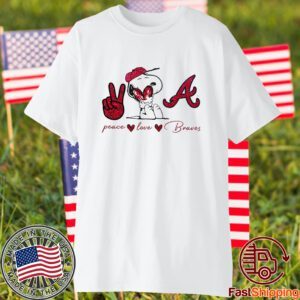 Snoopy Atlanta Braves Peace Love Braves 2023 Shirt