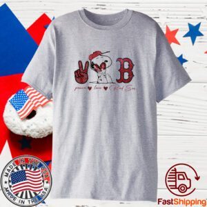 Snoopy Boston Red Sox Peace Love Red Sox 2023 Shirt