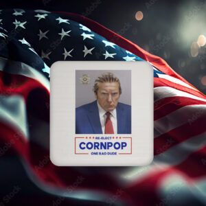 Donald Trump 2024 Mugshot Re-Elect Cornpop One Bad Dude Sleeveless Crop Shirt