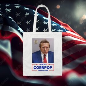 Donald Trump 2024 Mugshot Re-Elect Cornpop One Bad Dude Sleeveless Crop Shirt