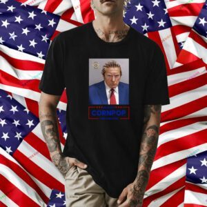 Donald Trump Mugshot Re-Elect Cornpop One Bad Dude Sticker