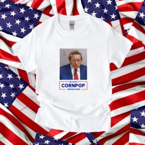 Donald Trump Mugshot Re-Elect Cornpop One Bad Dude Sticker