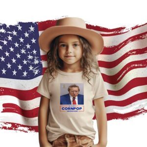 Donald Trump 2024 Mugshot Re-Elect Cornpop One Bad Dude Tankaneo Women Half Sleeve Cropped T Shirt