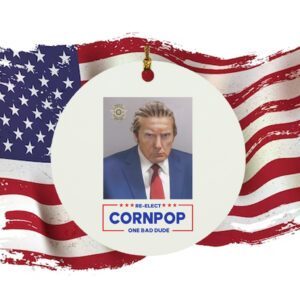 Donald Trump 2024 Mugshot Re-Elect Cornpop One Bad Dude Tankaneo Women Half Sleeve Cropped T Shirt
