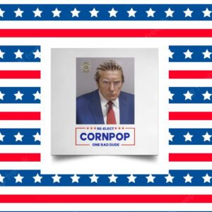 Donald Trump 2024 Mugshot Re-Elect Cornpop One Bad Dude Tote Bag