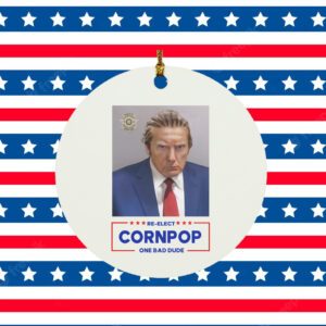 Donald Trump 2024 Mugshot Re-Elect Cornpop One Bad Dude Tote Bag