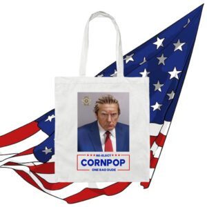 Donald Trump 2024 Mugshot Re-Elect Cornpop One Bad Dude Womens Shirt