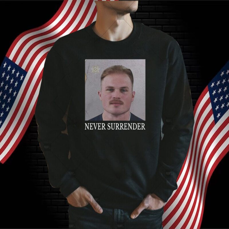 Never Surrender Zach Bryan Mugshot T-Shirt