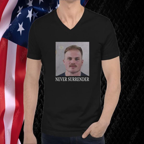 Zach Bryan Never Surrender Mugshot Shirt