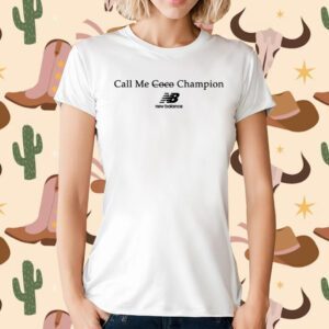 Coco Gauff Wearing Call Me Coco Champion New Balance T-Shirt