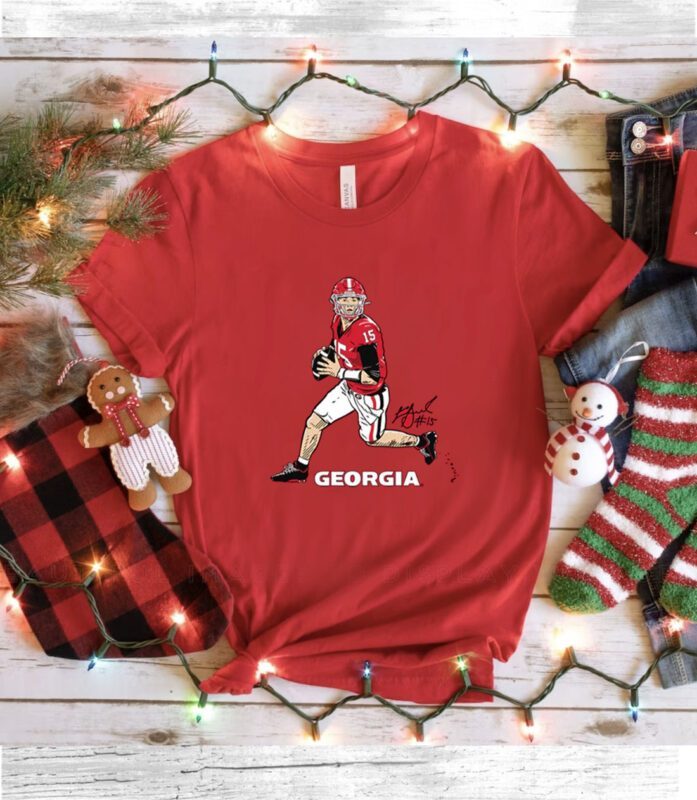 Official Georgia Football Carson Beck Superstar Pose TShirt