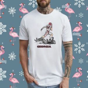 Georgia Football Ladd McConkey Superstar Pose T-Shirt