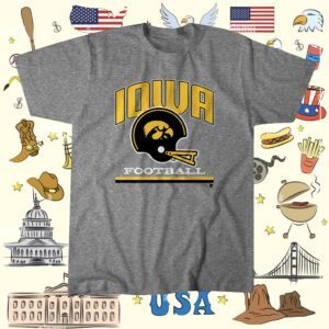 Iowa Vintage Football Helmet T-Shirt