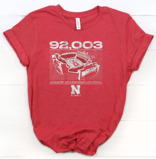 Nebraska Volleyball: 92,003 Classic Shirt