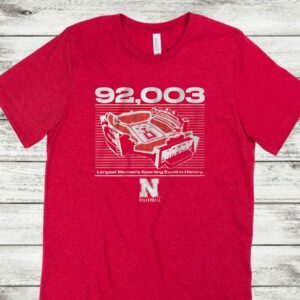 Nebraska Volleyball: 92,003 Classic Shirt