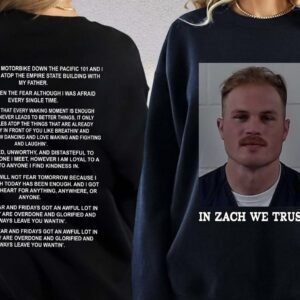 Zach Bryan Mugshot In Zach We Trust T-Shirt