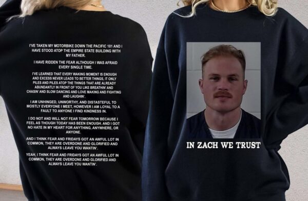 Zach Bryan Mugshot In Zach We Trust T-Shirt