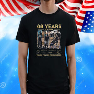 48 Years 1976 – 2024 U2 Signature Thank You For The Memories Shirt