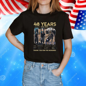 48 Years 1976 – 2024 U2 Signature Thank You For The Memories Shirt