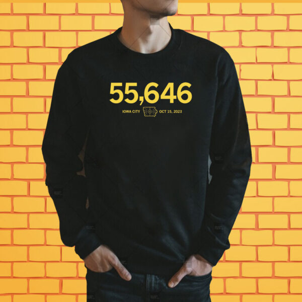 55,646 Iowa City Oct 15 2023 T-Shirt