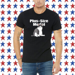 Alan Roberts Wearing Plus-Size Model Cade Cat Shirt