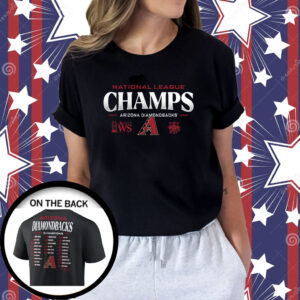 Arizona Diamondbacks Fanatics Branded 2023 National League Champions Roster Shirt