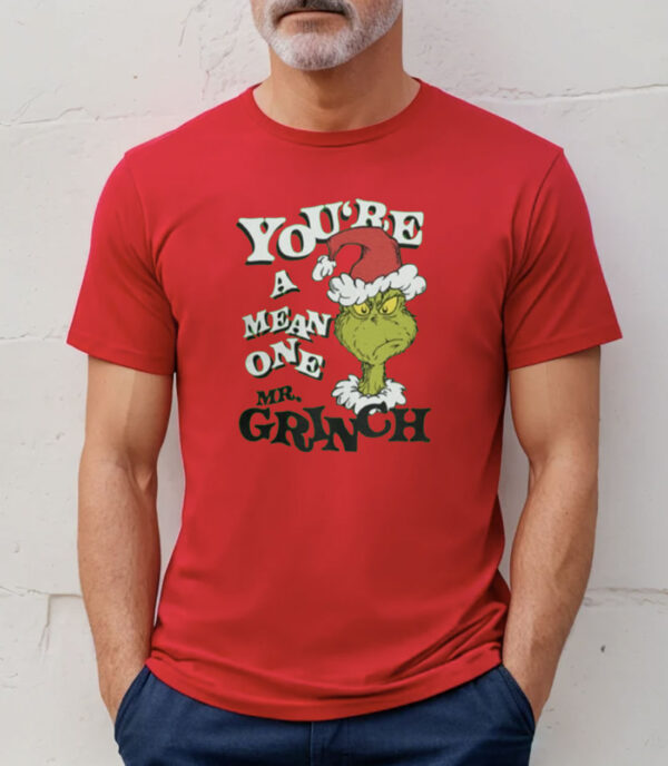 Dr Seuss Christmas The Grinch You’re a Mean One Portrait Shirt