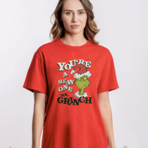 Dr Seuss Christmas The Grinch You’re a Mean One Portrait Shirt