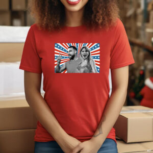 Fan Wearing A Taylor Swift X Travis Kelce Shirt