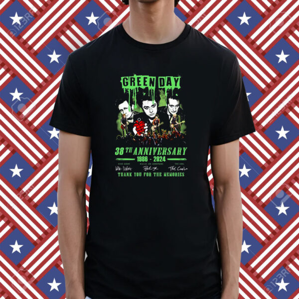 Green Day 38th Anniversary 1989 – 2024 Thank You For The Memories Shirt