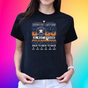 Houston Astros Al West Division Champions Back To Back To Back Tee Shirts