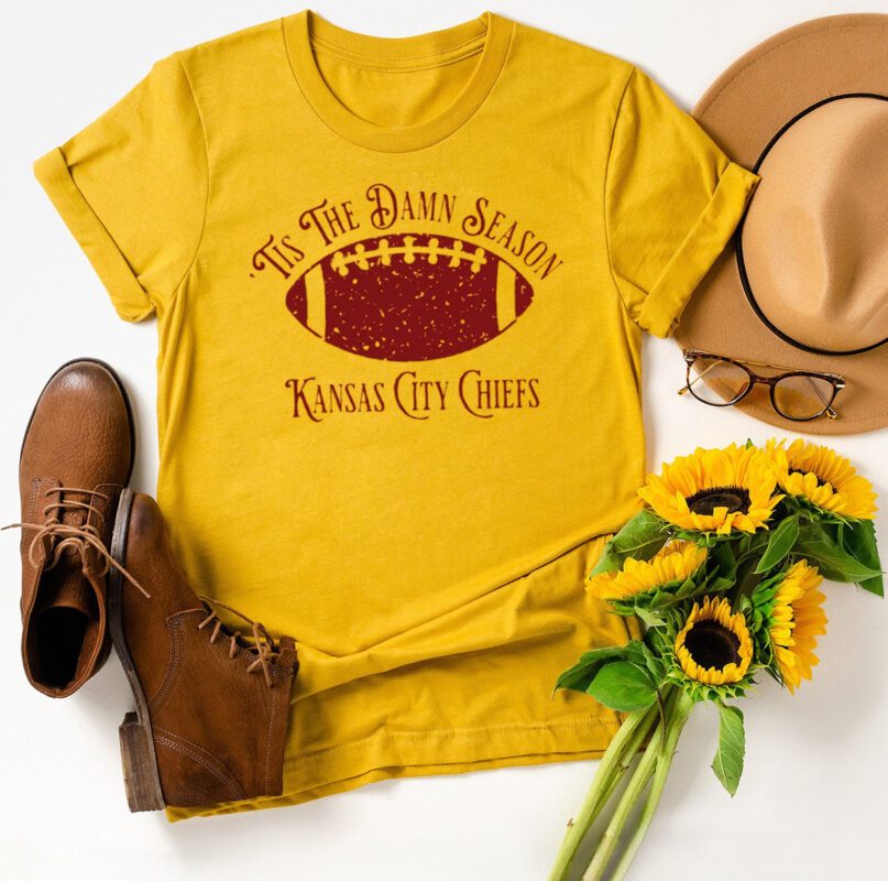 Kansas City Chiefs Nfl Tis The Damn Season Taylor Swift Tee Shirts