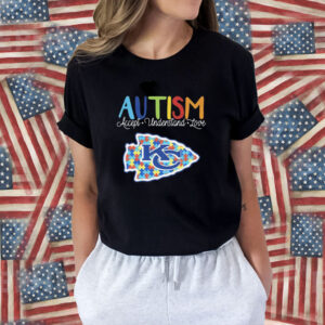 Kansas city Chiefs NFL autism awareness accept understand love Shirt
