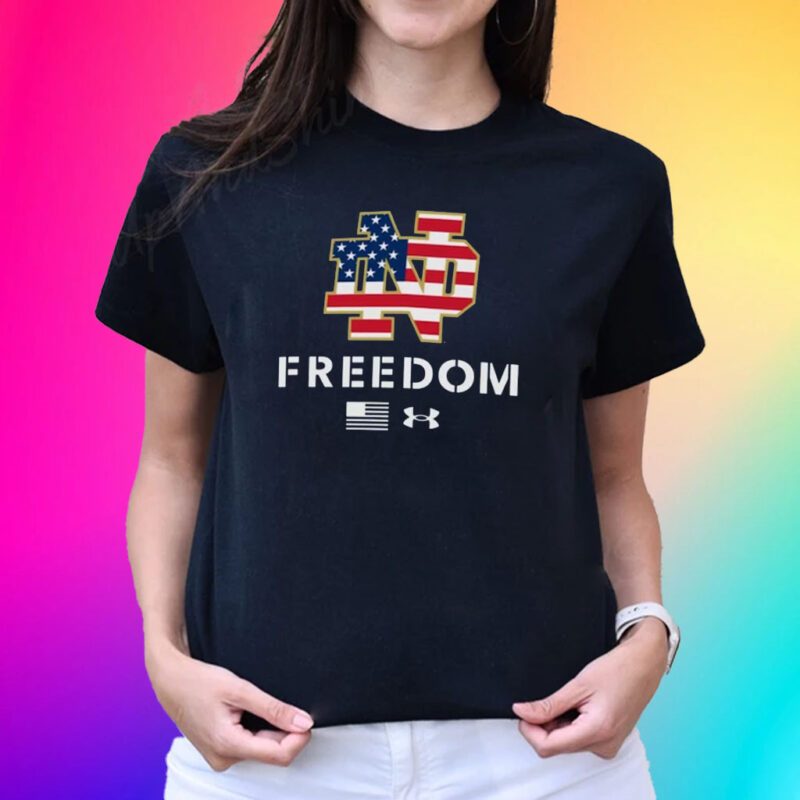 Notre Dame Fighting Irish Under Armour Freedom Flag Performance Tee Shirts