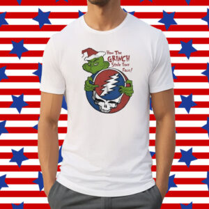 How The Grinch Stole Your Face Grateful Dead Logo Merry Christmas Mascot Shirt